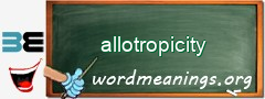WordMeaning blackboard for allotropicity